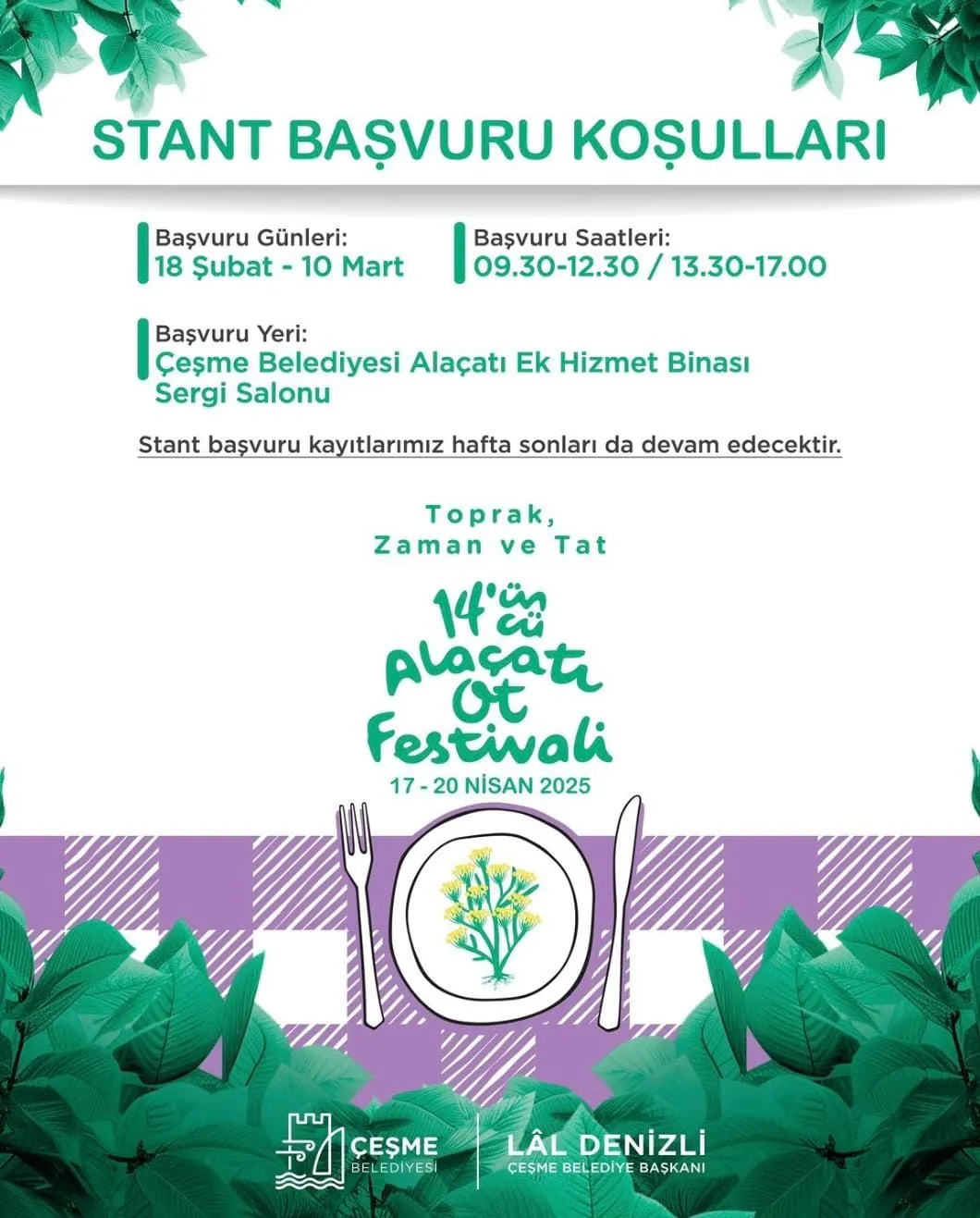 Alaçatı Ot Festivali Stant Listesi 2025